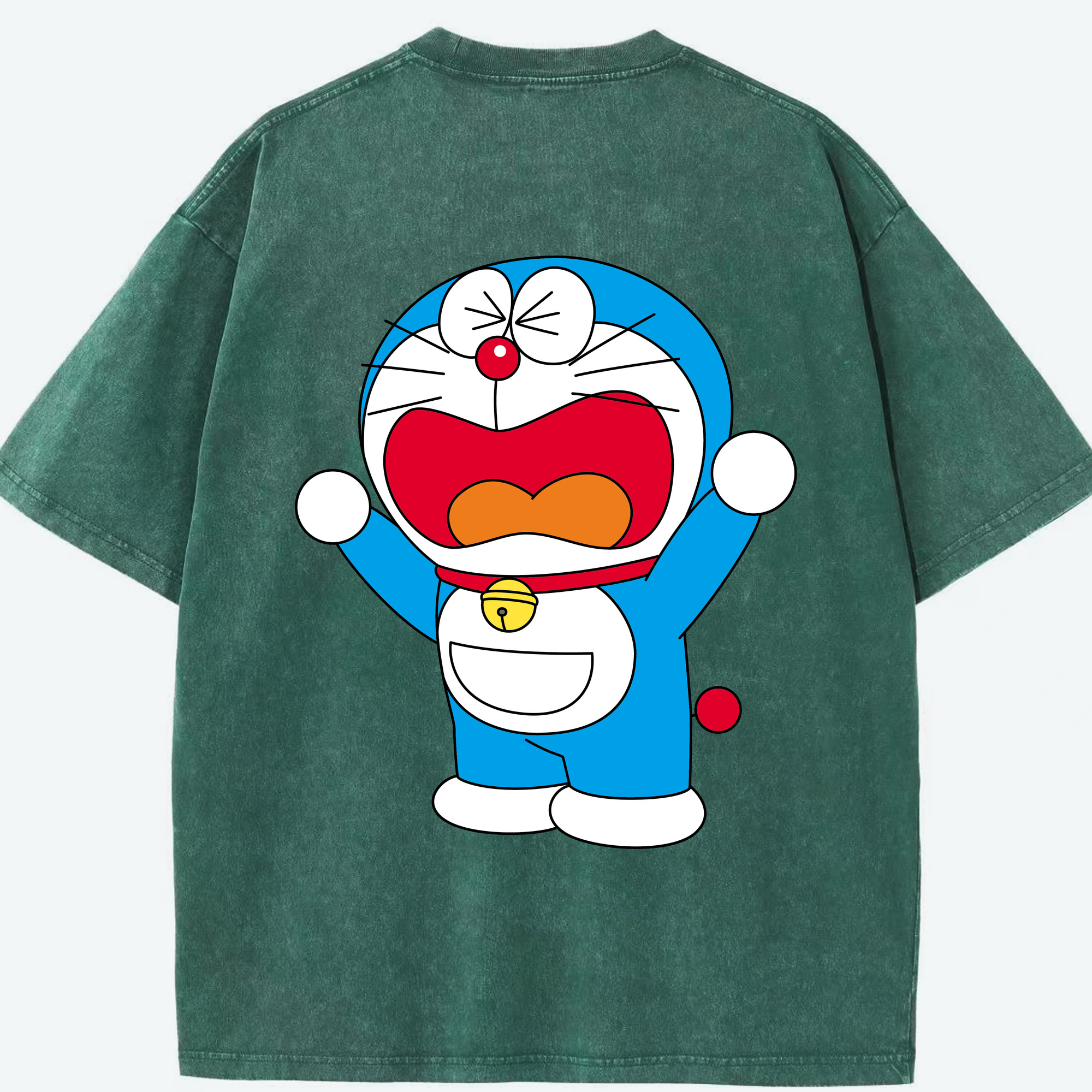 （画像用） ドラえもん Doraemon 綿100% ヴィンテージ風 半袖Tシャツ（背面プリント）